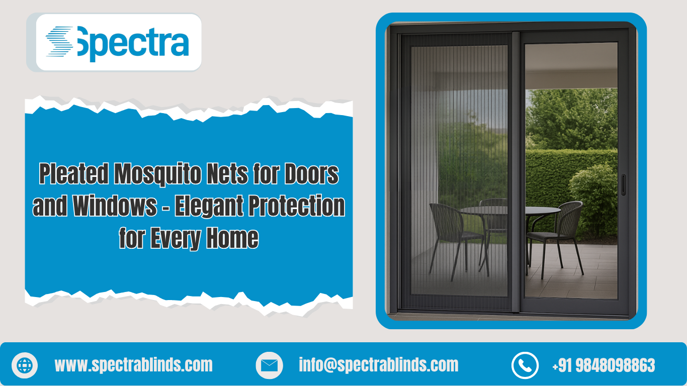Pleated Mosquito Nets for Doors and Windows - Elegant Protection for Every Home