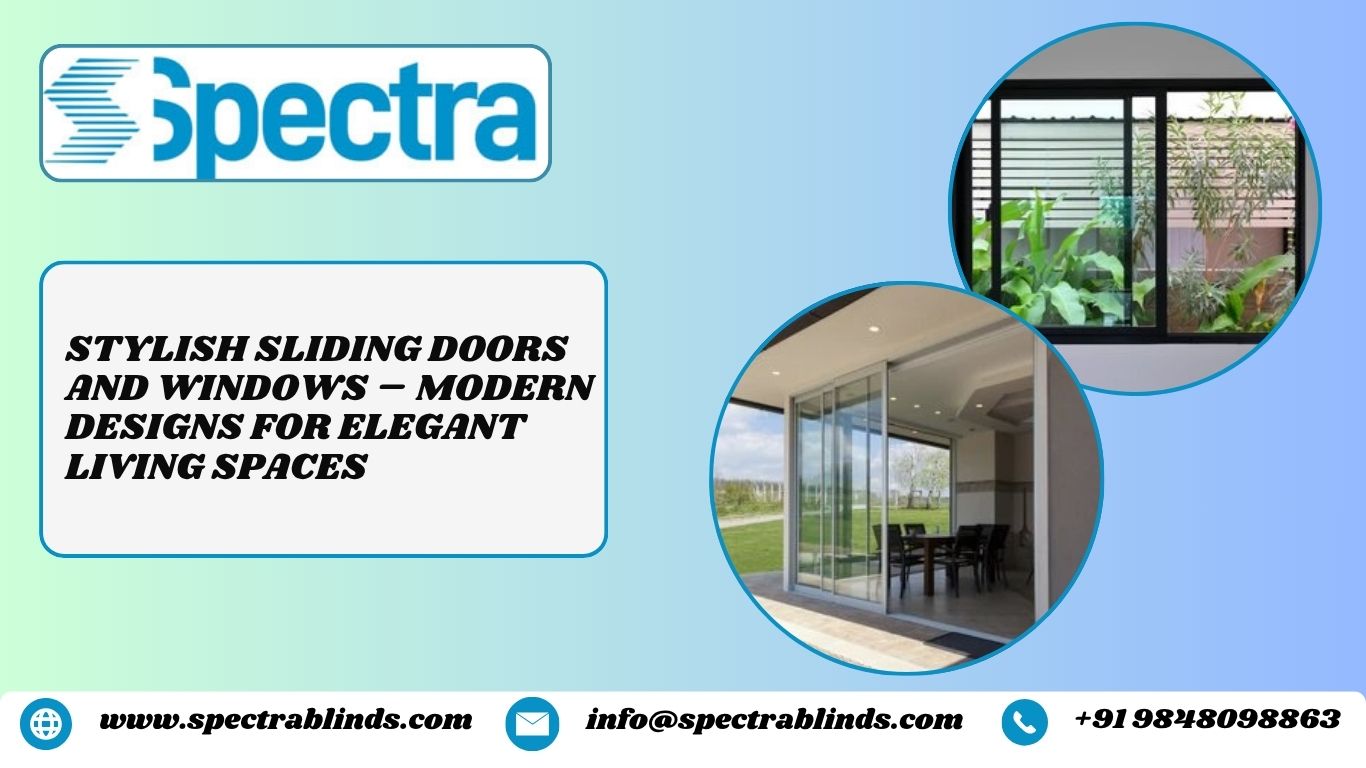 Modern living room with aluminum and glass sliding doors providing natural light and elegant style.